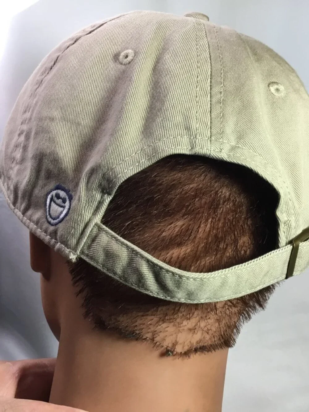 Life Is Good Hiking Boots Embroidered Baseball Cap In Khaki Strapback EUC